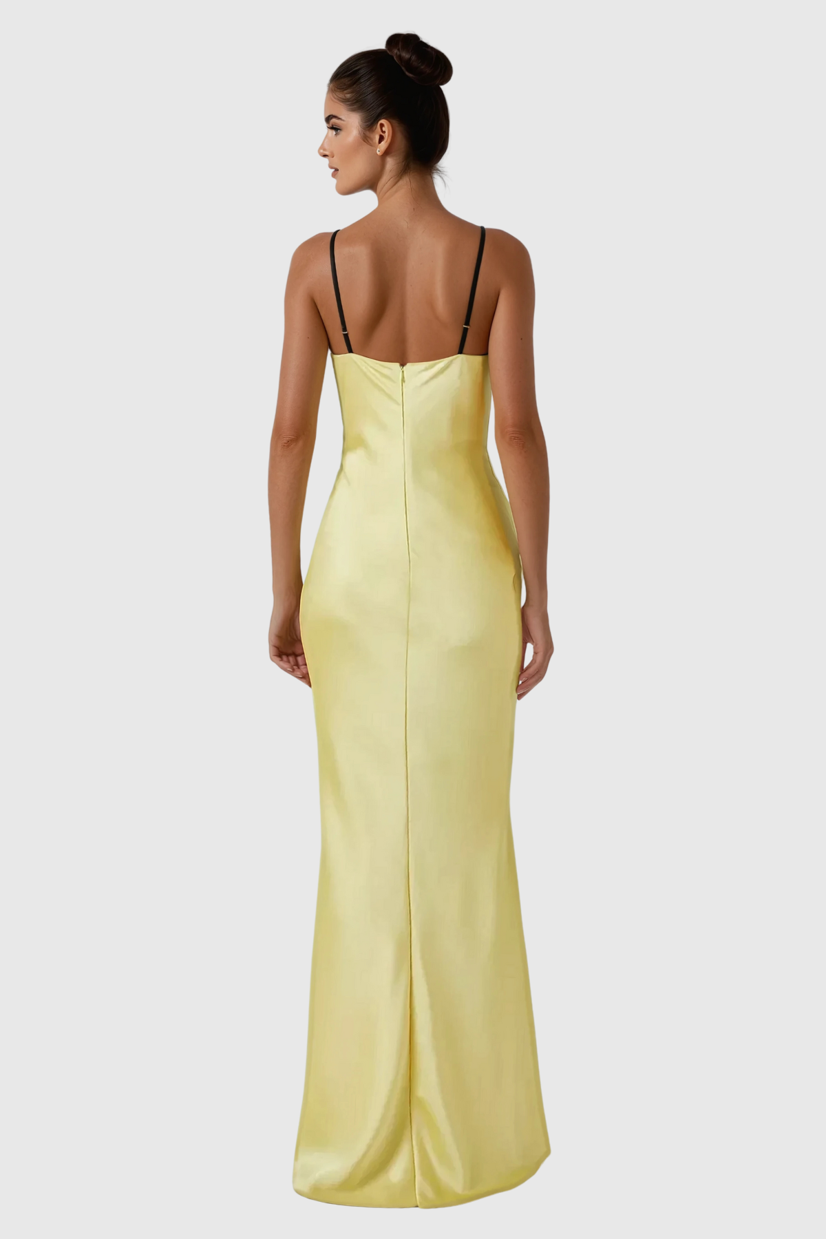 Alwyn Cutout Cowl Neck Satin Maxi Dress