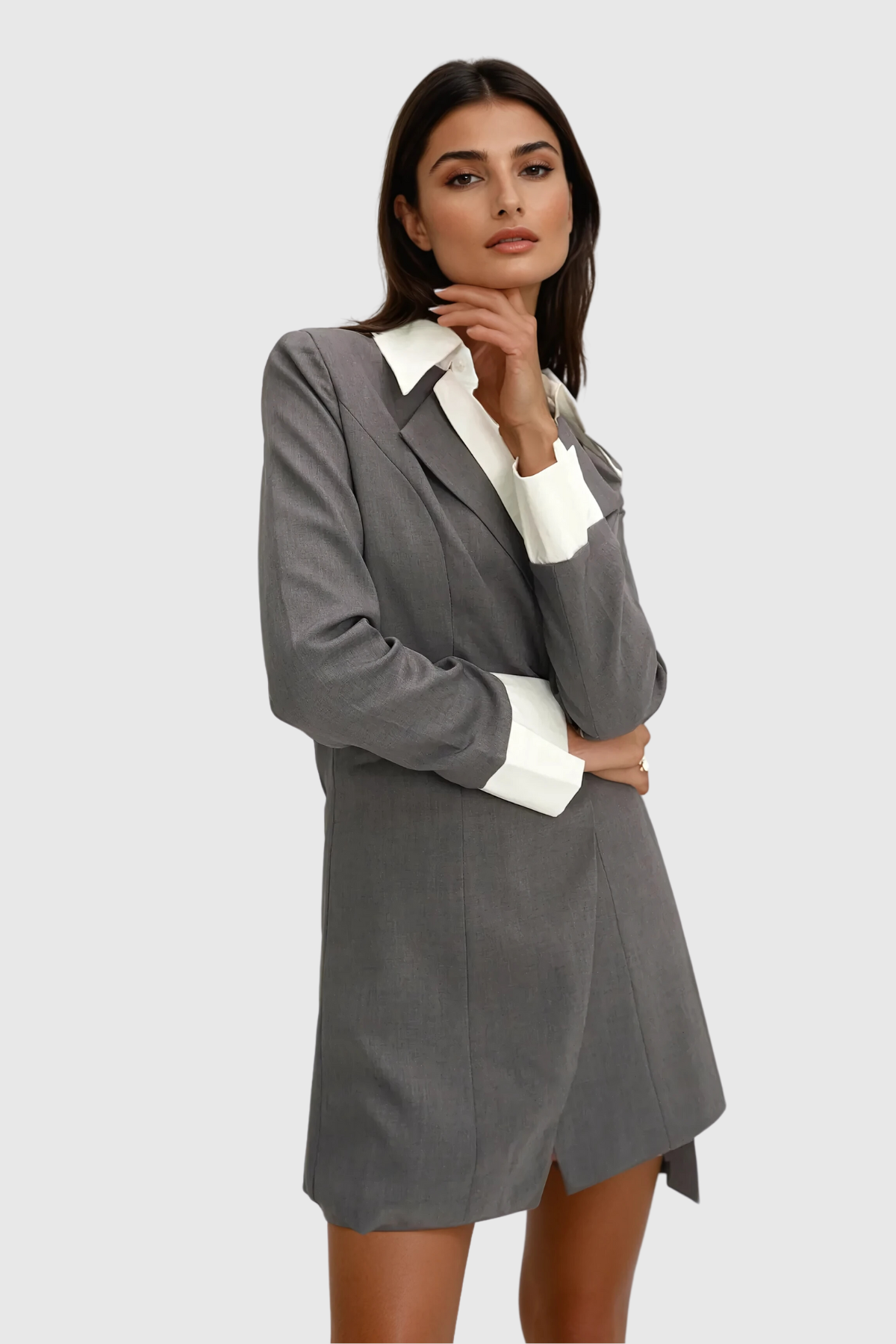 Alyosha Buckle Lapel Asymmetric Blazer