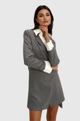 Alyosha Buckle Lapel Asymmetric Blazer