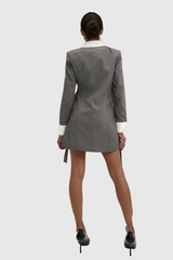Alyosha Buckle Lapel Asymmetric Blazer