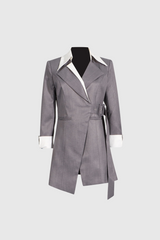 Alyosha Buckle Lapel Asymmetric Blazer