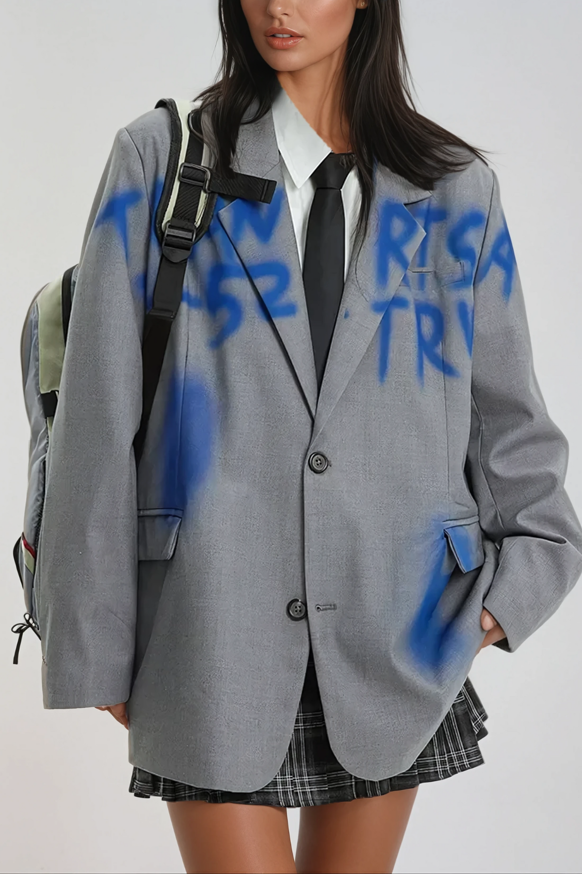 Alysha Blazer mit Graffiti-Revers