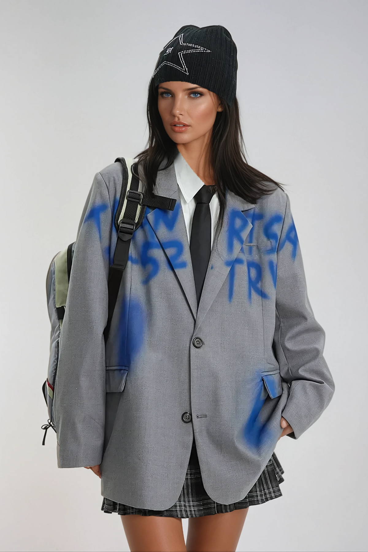 Alysha Blazer mit Graffiti-Revers