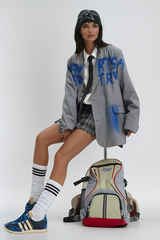 Alysha Blazer mit Graffiti-Revers