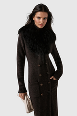 Alyth Button Faux Fur Coat