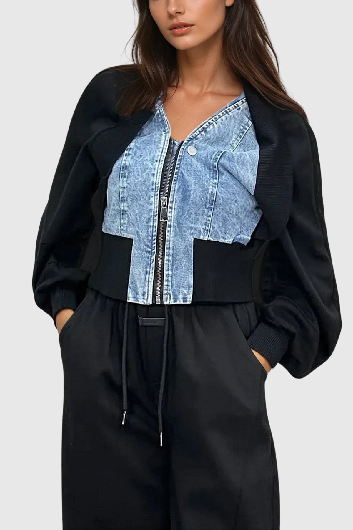 Amabel Deconstruct Denim Short Jacket