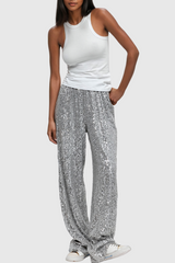 Amara – Silberne Paillettenhose