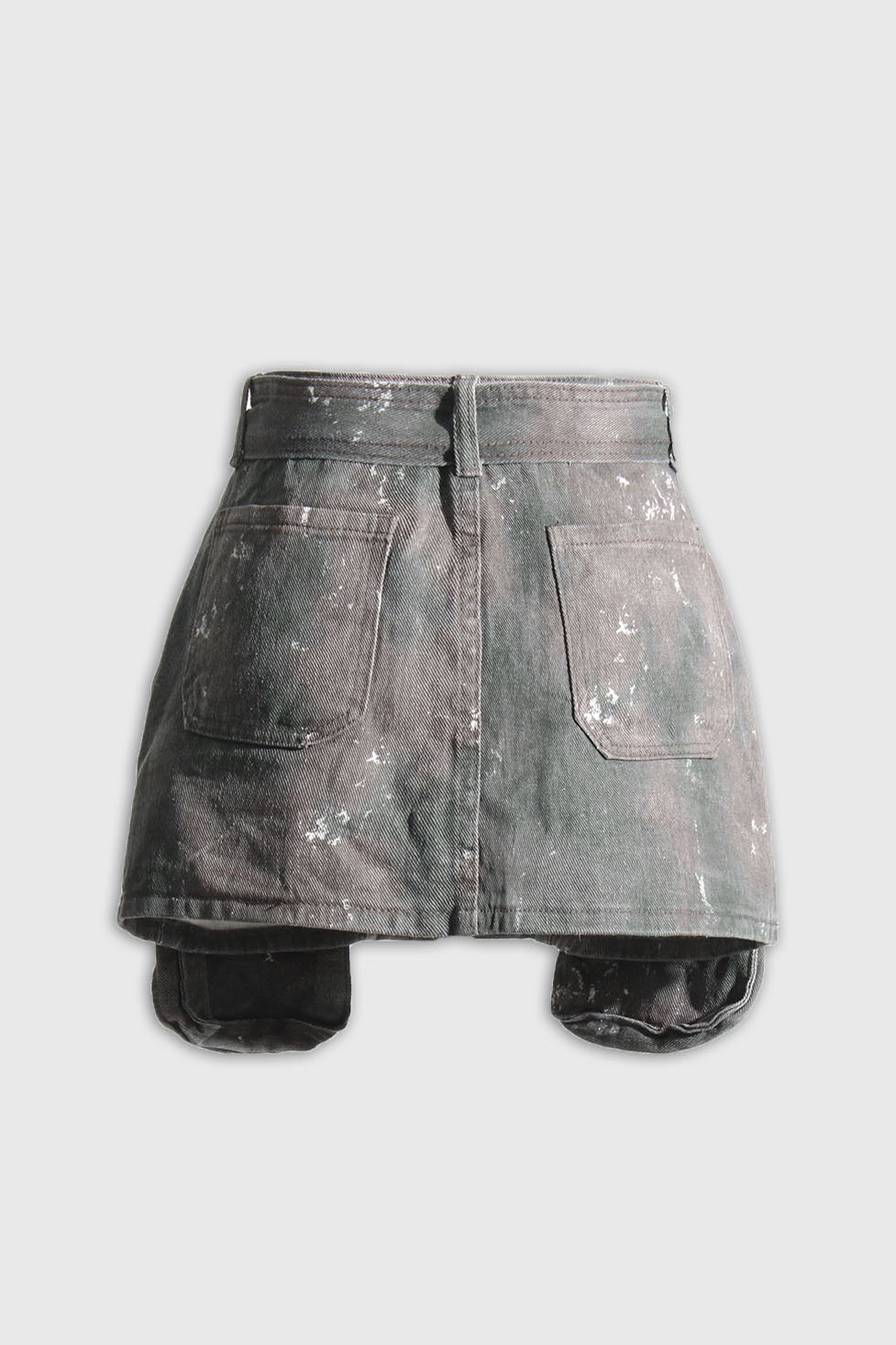 Ana Camouflage Cargo Denim Skirt