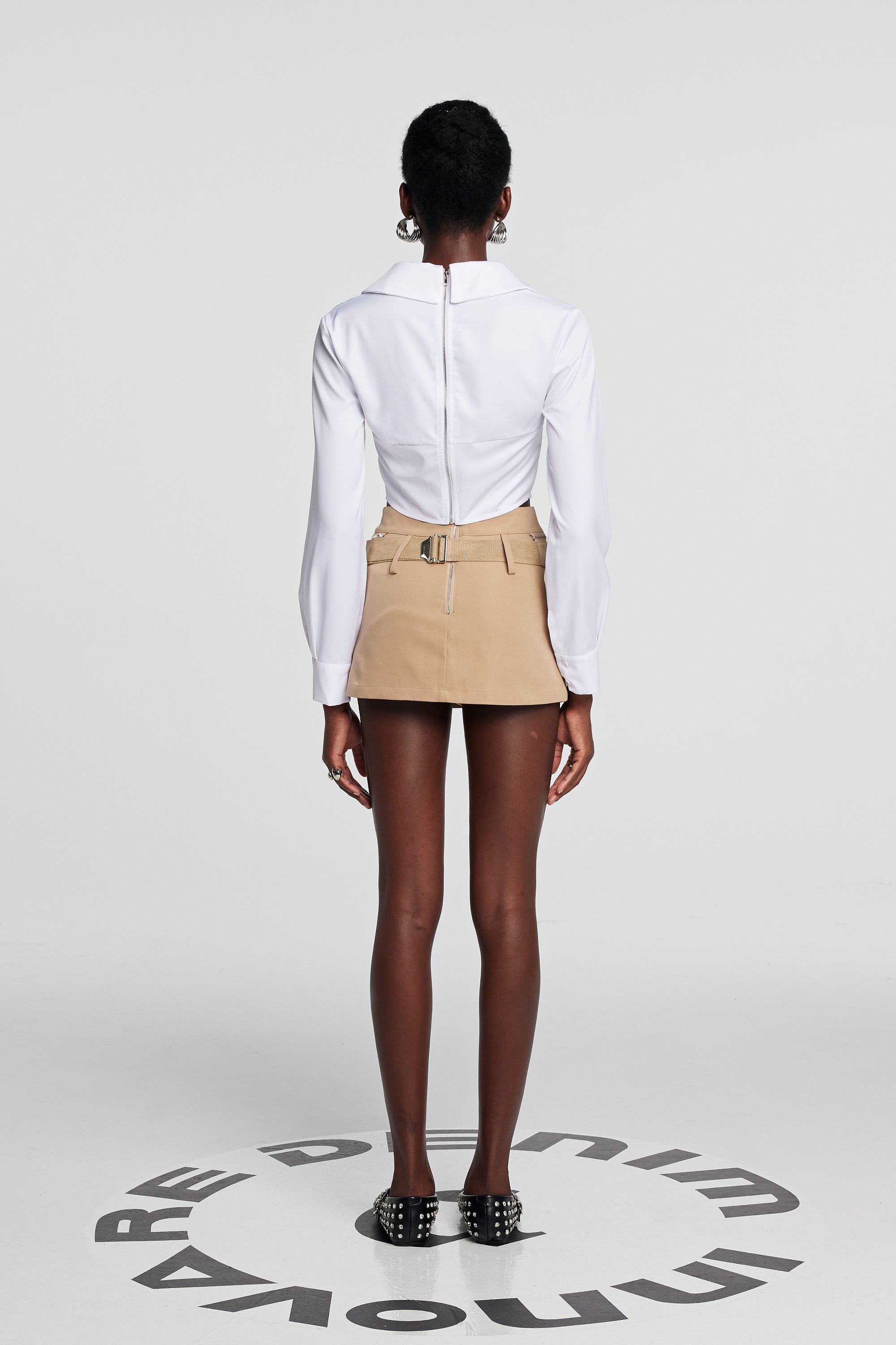 Andi Pocket Mini Skirt In Khaki