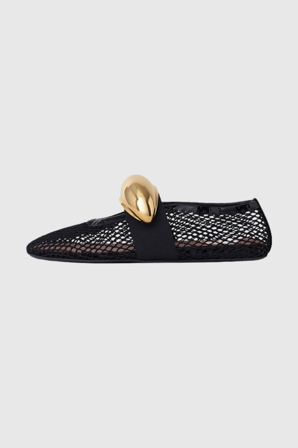 Aria – Flache Netz-Ballerinas mit Hohlschnalle