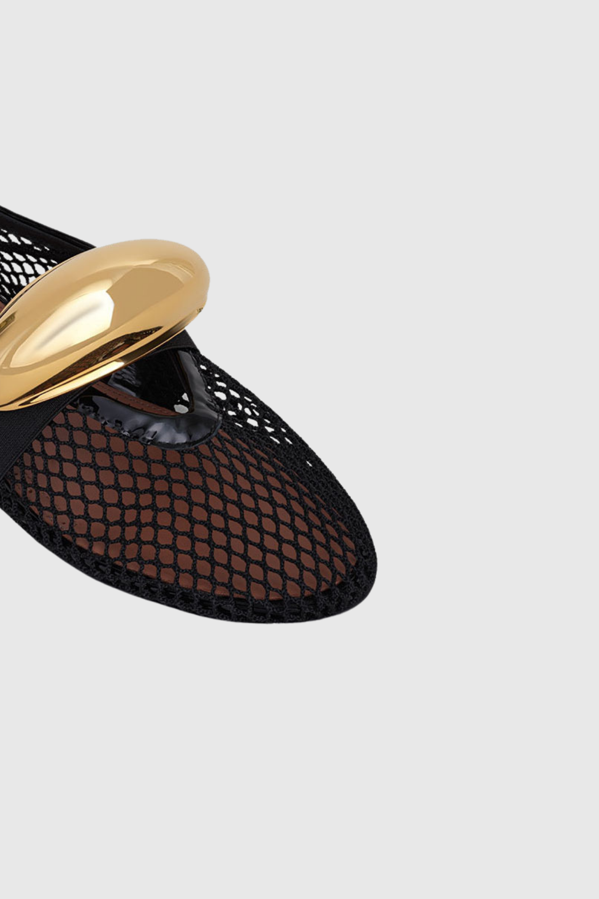 Aria – Flache Netz-Ballerinas mit Hohlschnalle