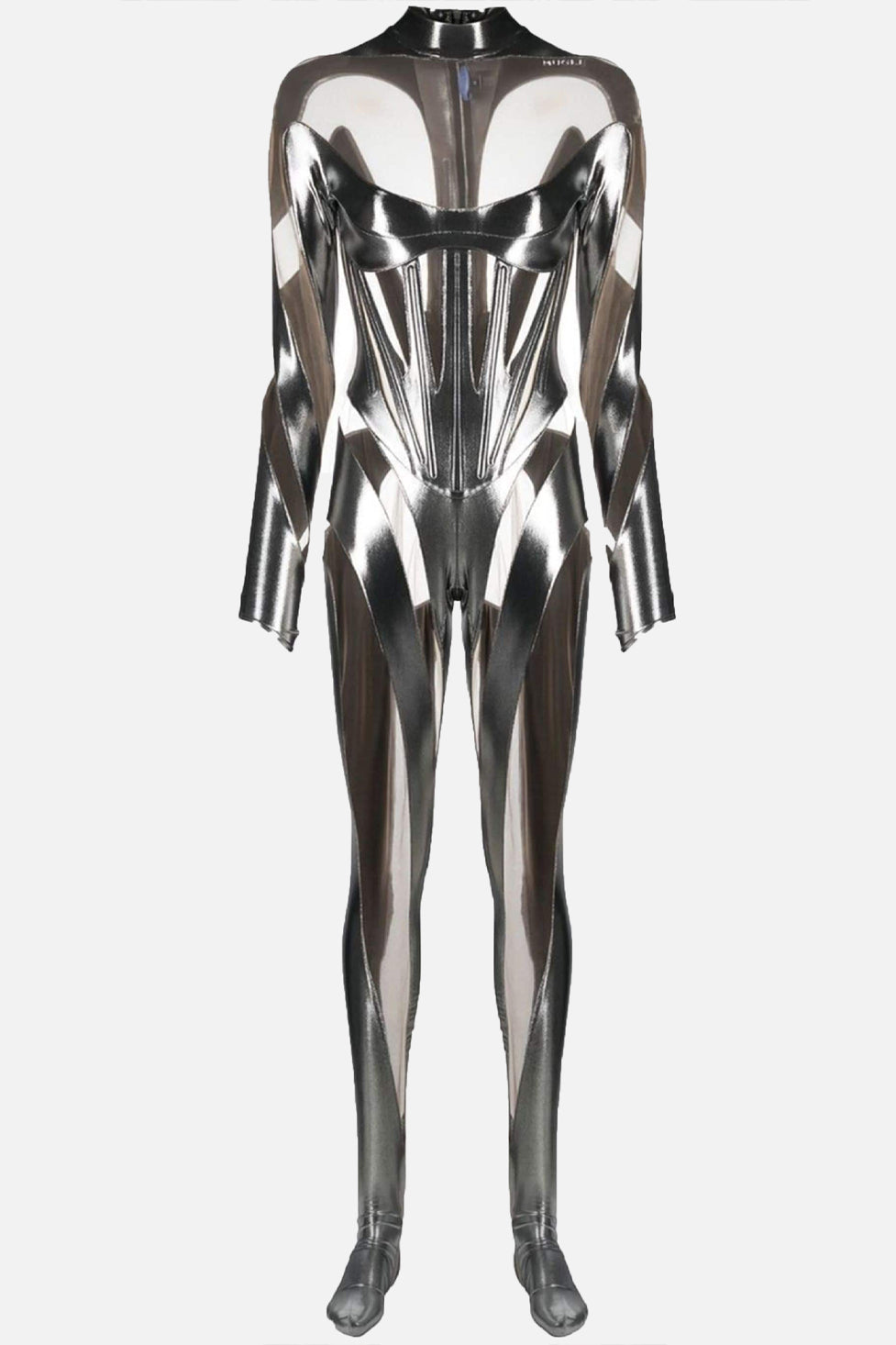 Ariana Paneled Metallic Jumpsuit