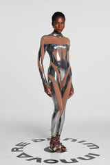 Ariana Paneled Metallic Jumpsuit