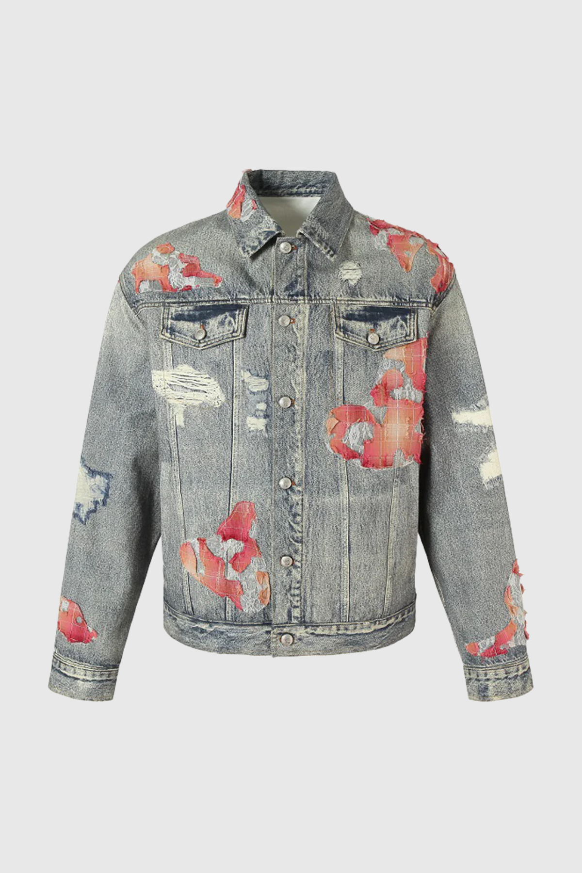 Avni Lace Torn Denim Jacket