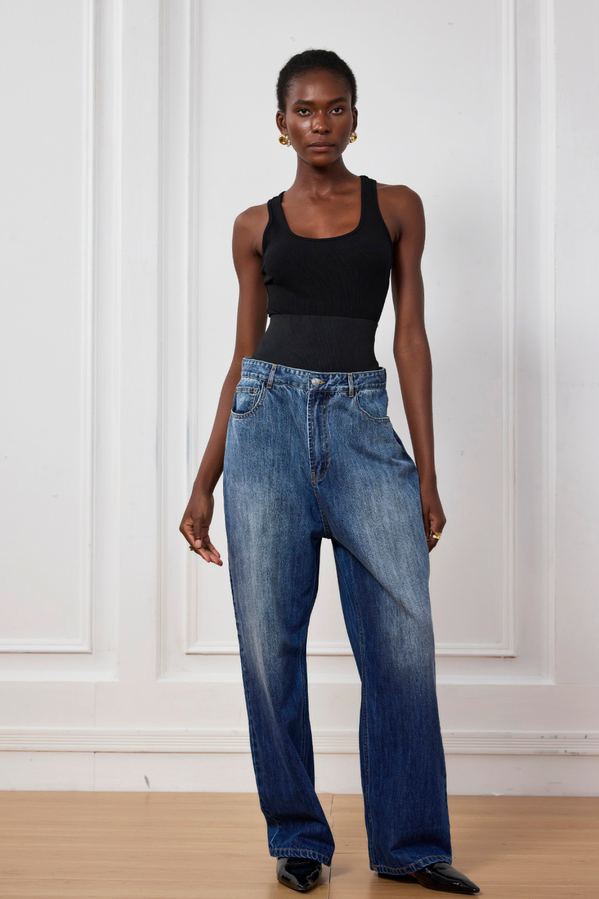 Azaria High Rise Jeans In Blue