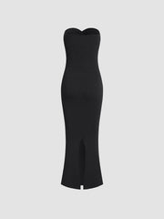 Ace Stunner Bodycon Slit Long Tube Dress