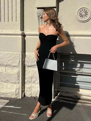 Ace Stunner Bodycon Slit Long Tube Dress