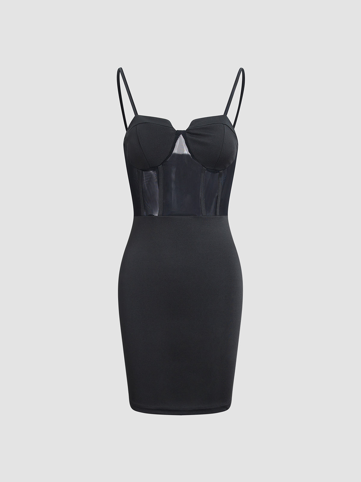 Kurzes, figurbetontes Korsettkleid aus Netzstoff