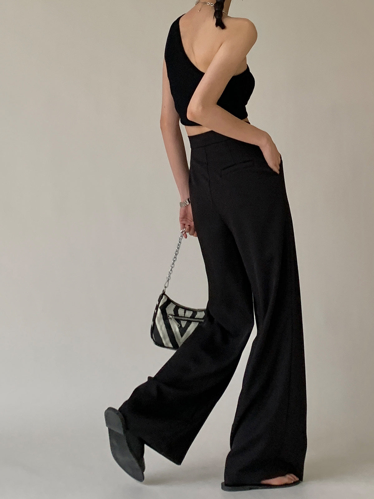 Tie Waist Flowy Wide Leg Dress Pants