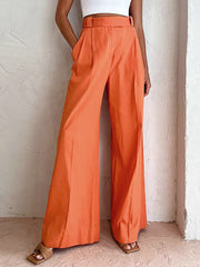 Vitamin C Linen Cotton Wide Leg Pants