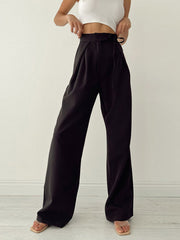 Palazzo Tied Wide Leg Dress Pants