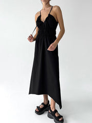 Parisian Style Ruched Long Dress