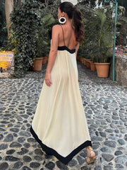 Sicily Old Money Aesthetics – Langes Slip-Kleid