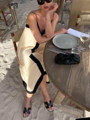 Sicily Old Money Aesthetics – Langes Slip-Kleid