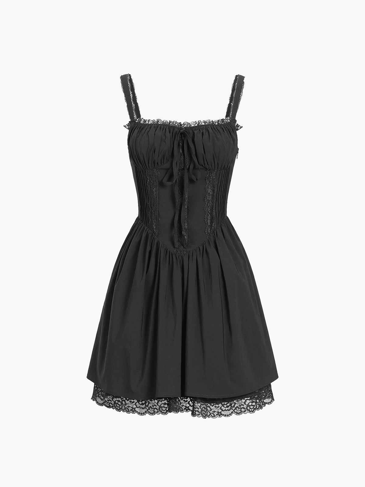 Coastal Cowgirl – Kurzes Korsettkleid mit Spitzenbesatz