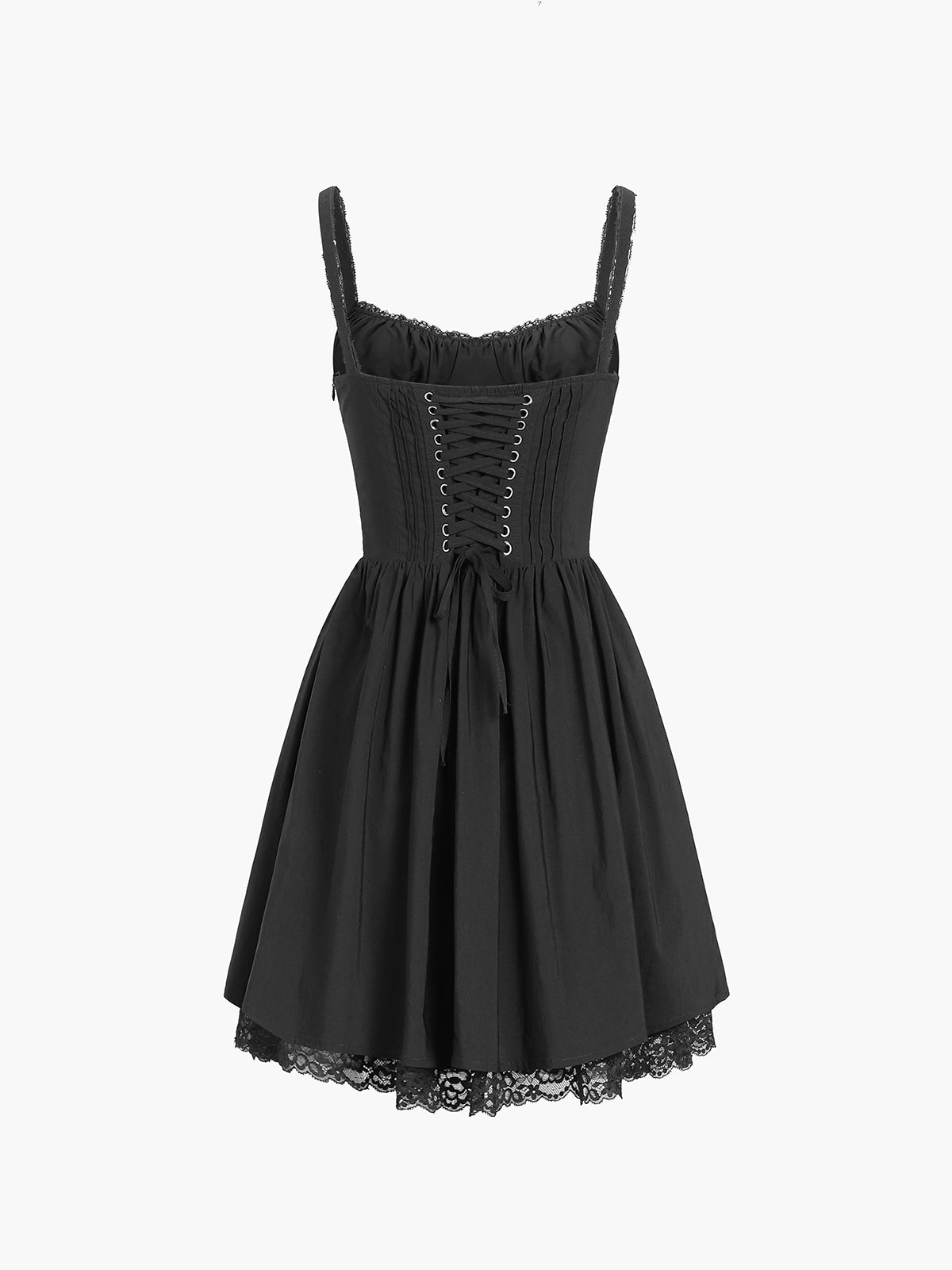 Coastal Cowgirl – Kurzes Korsettkleid mit Spitzenbesatz