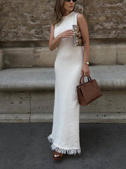 Private Island Fringed Long Dress