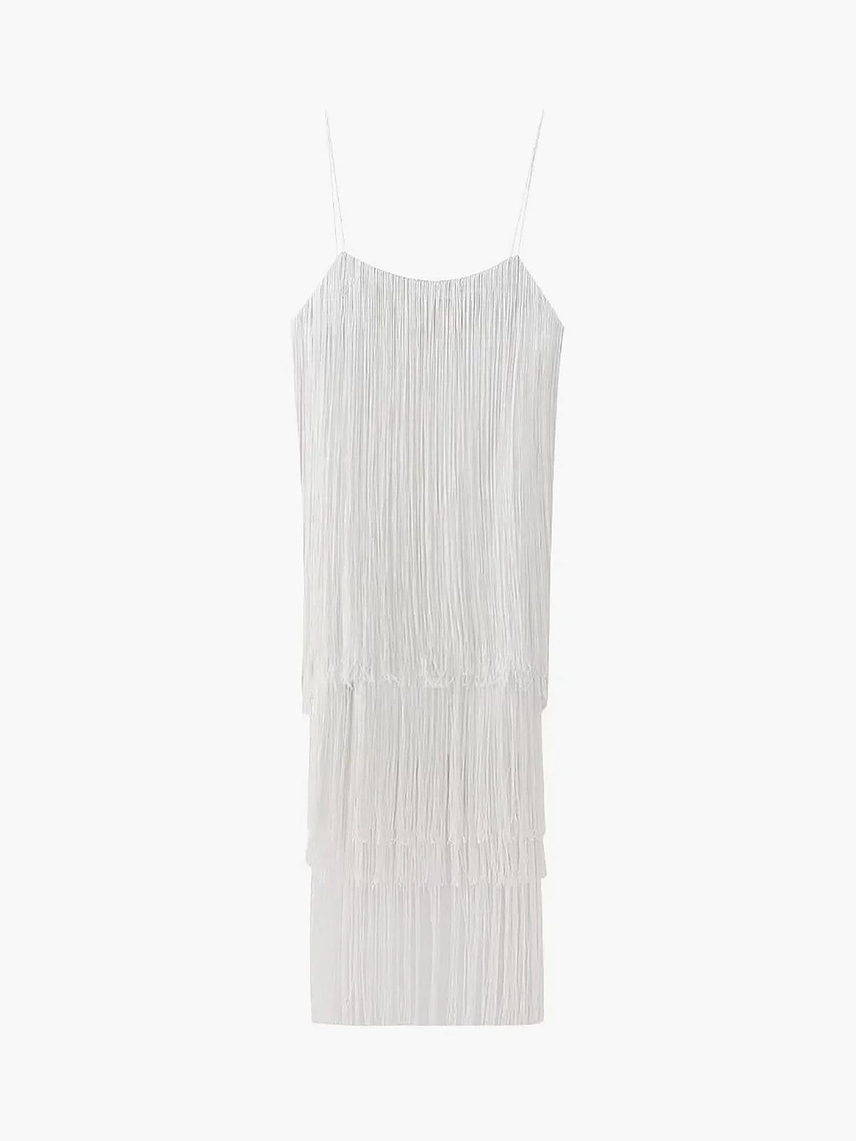 Florence – Kurzes Kleid mit offenem Rücken und Fransen