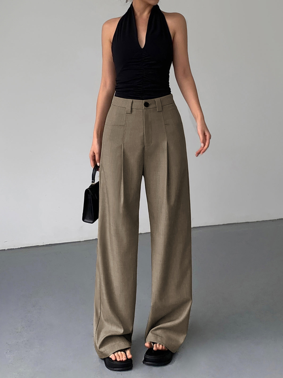 Divine Pleat Wide Leg Dress Pants