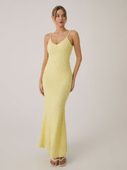 Rückenfreies, schlichtes Cami-Midikleid