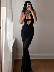 Langes Camisole-Kleid mit Cut-Outs