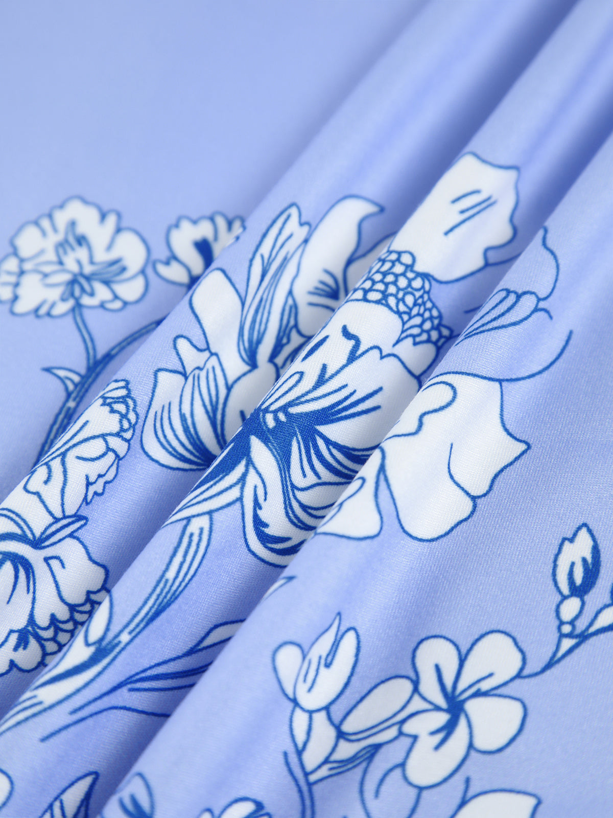 Langes Camisole-Kleid mit Blumenmuster