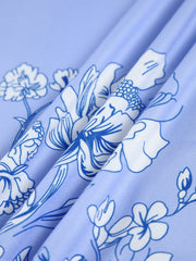 Langes Camisole-Kleid mit Blumenmuster