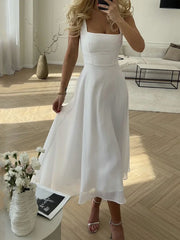 Solides, elegantes, langes Camisole-Kleid