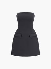 Einfarbiges Mini-Tube-Kleid