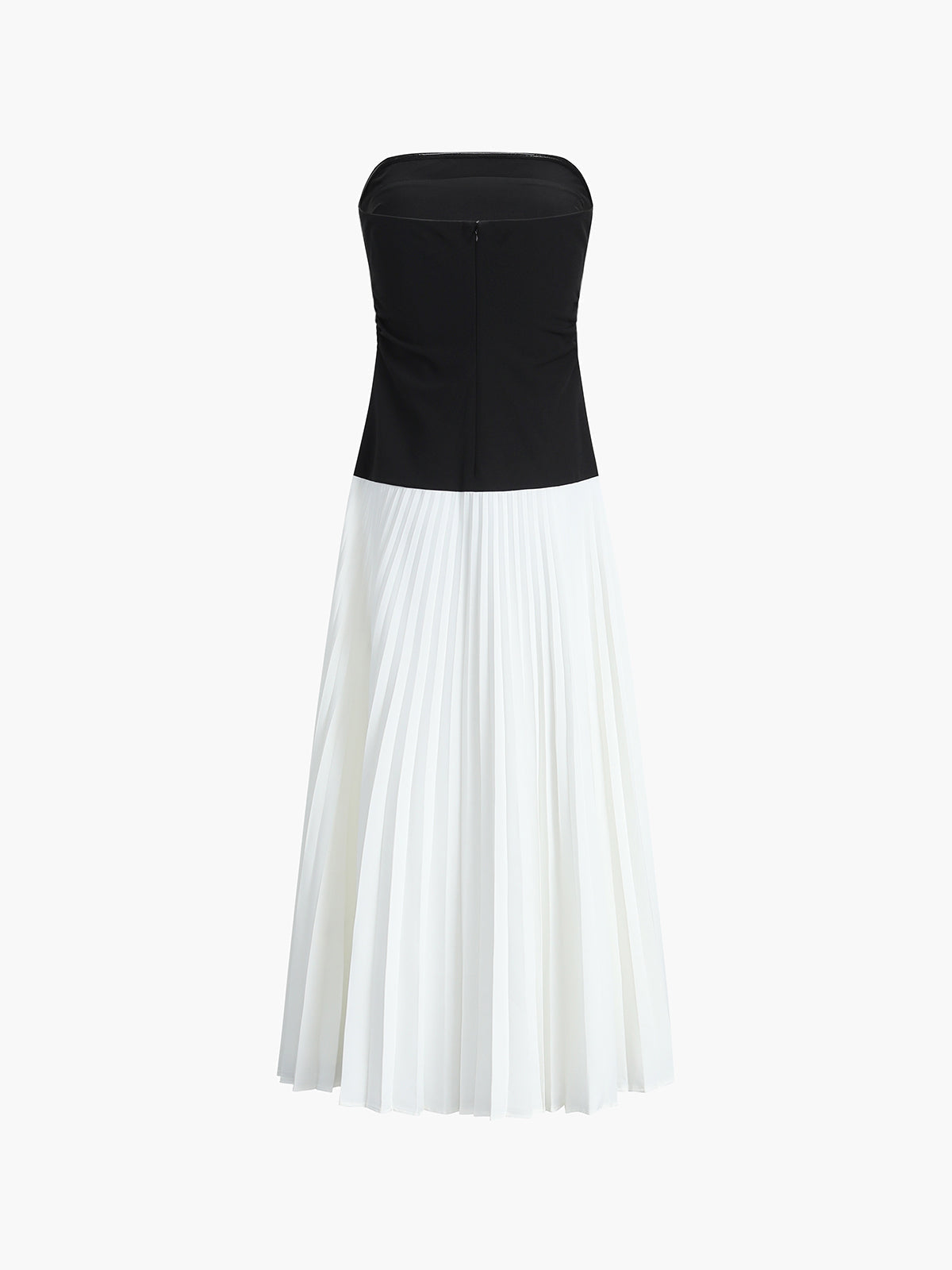 Ärmelloses, langes Plisseekleid