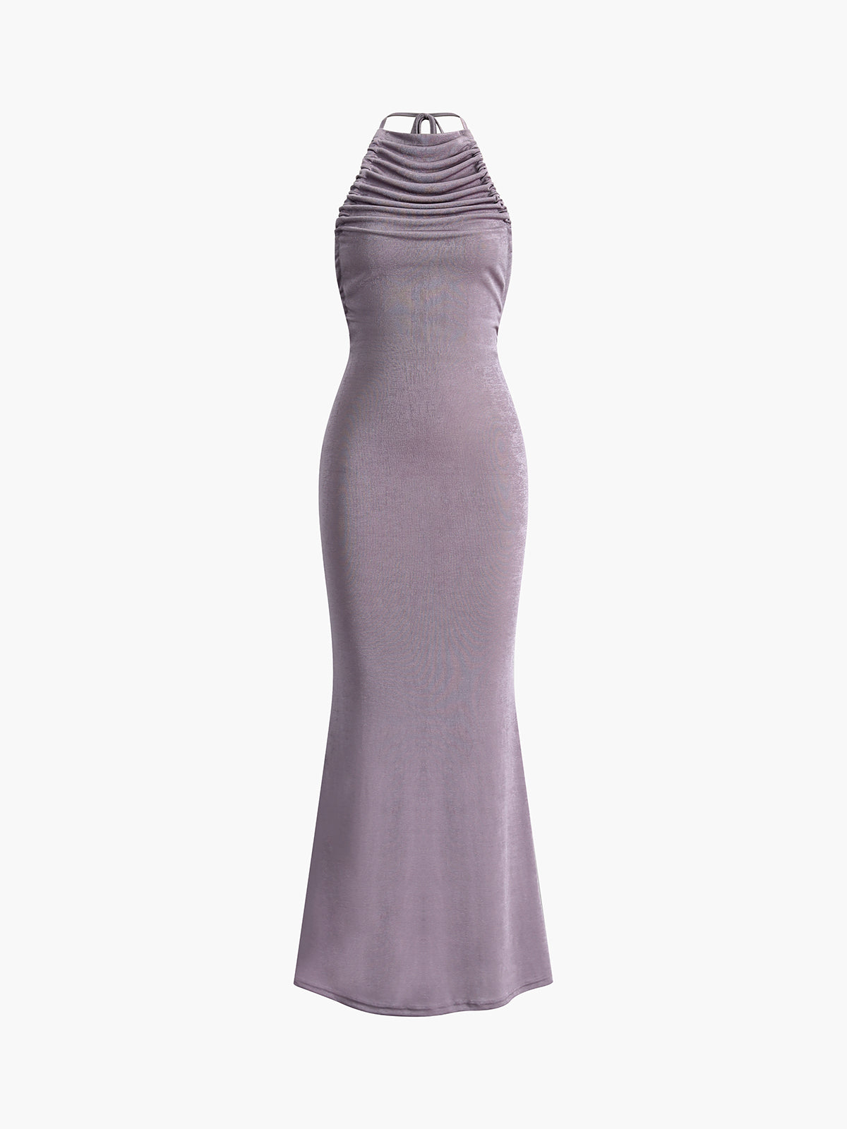 Einfarbiges, langes, schmales Kleid mit Knoten