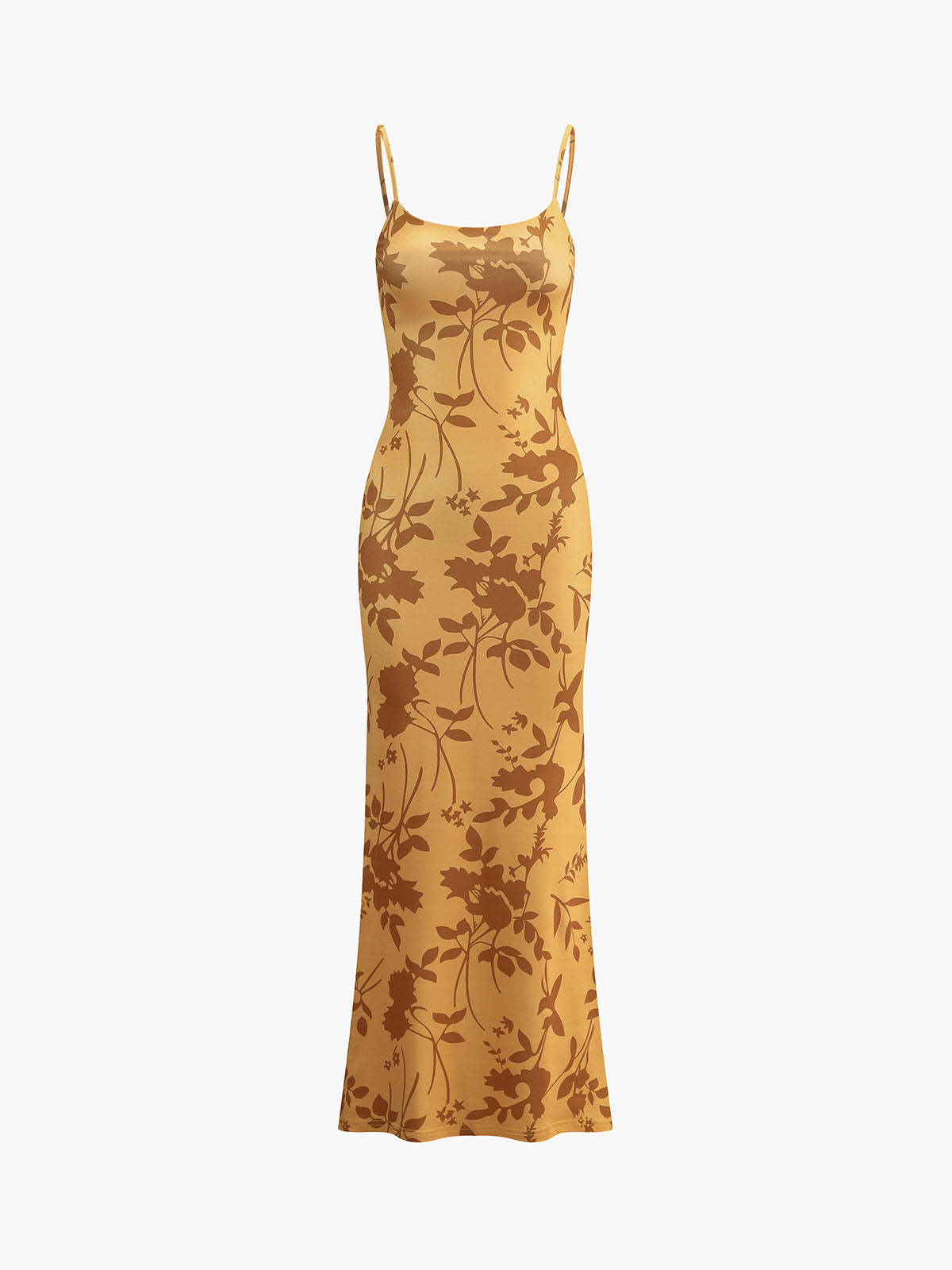 Langes Camisole-Kleid mit Blumenmuster