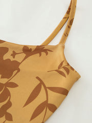 Langes Camisole-Kleid mit Blumenmuster