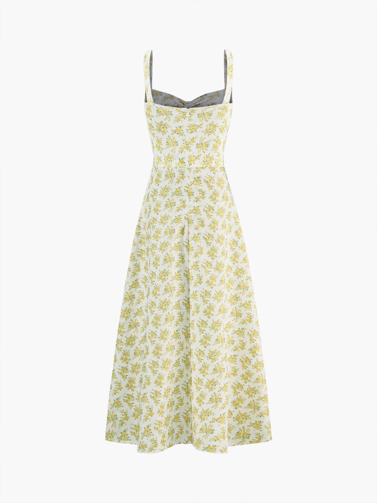Langes Camisole-Kleid mit Blumenmuster und Knoten