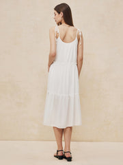 Sexy rückenfreies Midikleid mit Knoten
