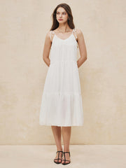 Sexy rückenfreies Midikleid mit Knoten
