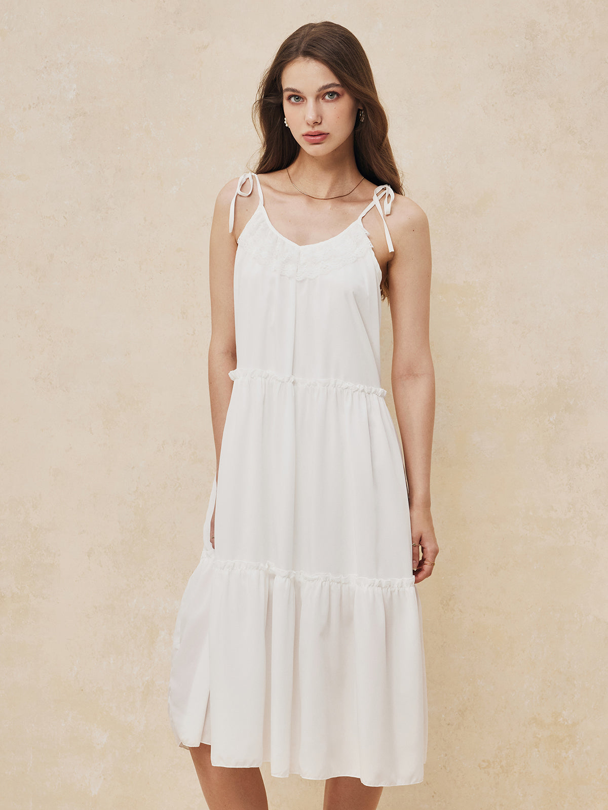 Sexy rückenfreies Midikleid mit Knoten