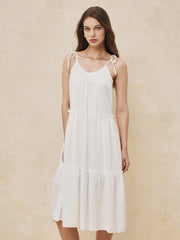 Sexy rückenfreies Midikleid mit Knoten