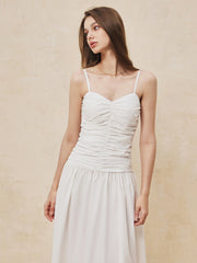 Serendipity – Langes Camisole-Kleid mit Rüschen