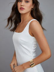 Langes Kleid mit transparenter Überlage